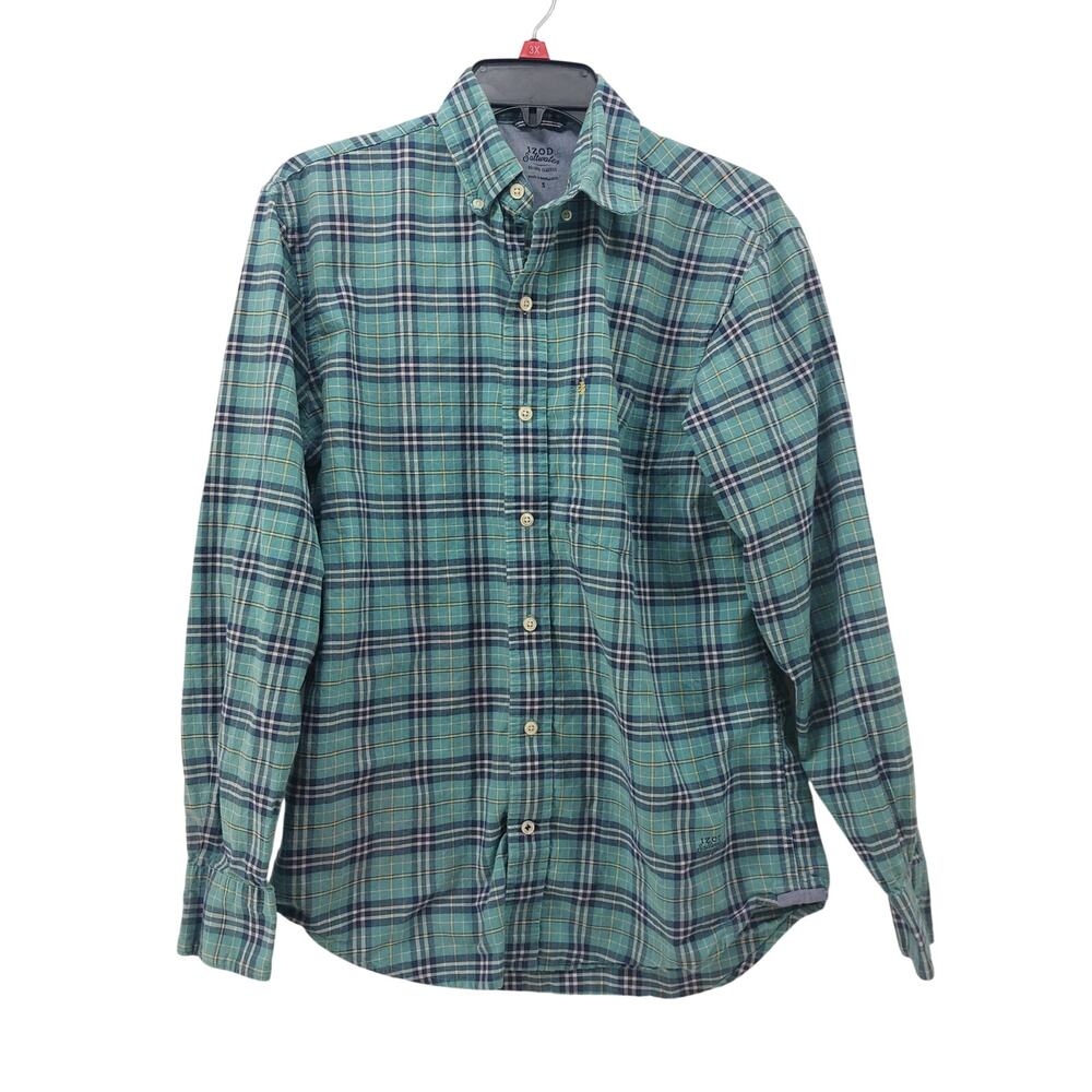 Izod Saltwater Men's Relaxed Classic Plaid Button down shirt Size small